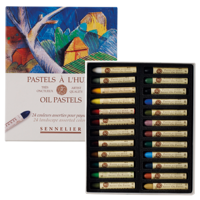 Sennelier Artist Oil Pastel - 24 Colour Landscape Set