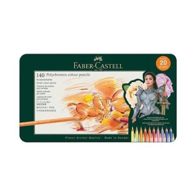 Faber-Castell Polychromos Colouring Pencils 140 Colours in Metal Case (Including 20 NEW Colours)