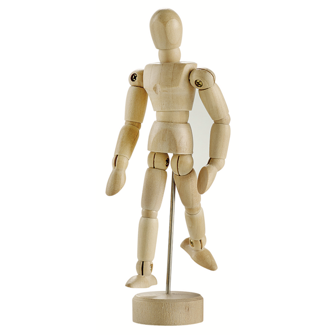 Wooden Male Manikin, 12 cm