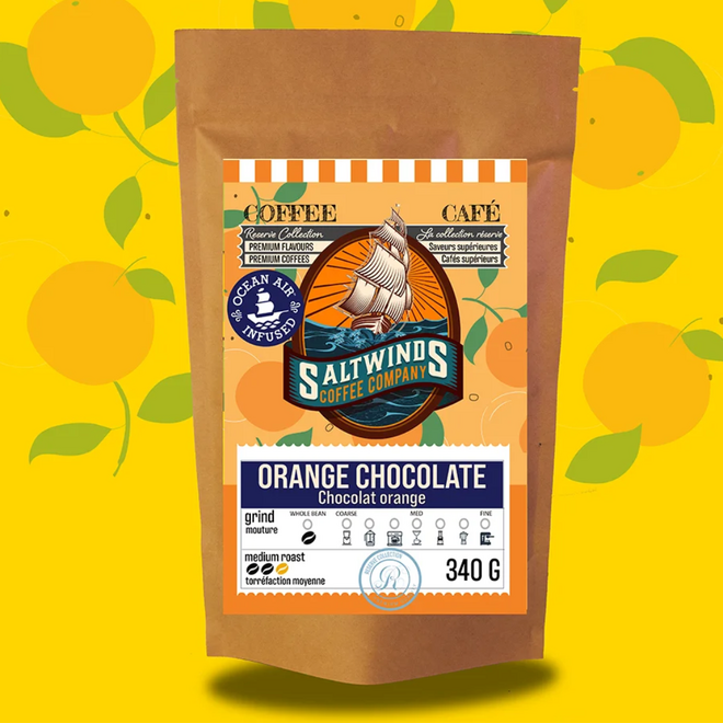 Saltwinds Coffee Company: 340g - Orange Chocolate - Medium, Ground