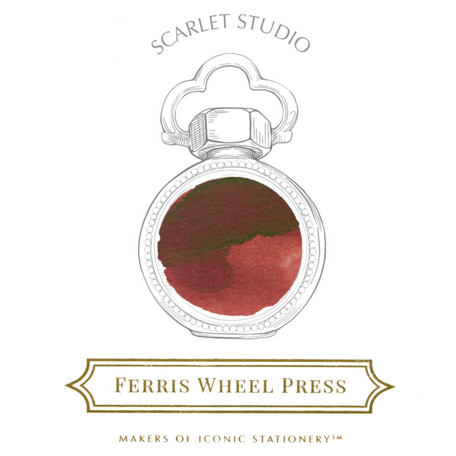 Ferris Wheel Press: Everyday Fountain Pen Ink - 10mL Scarlet Studio