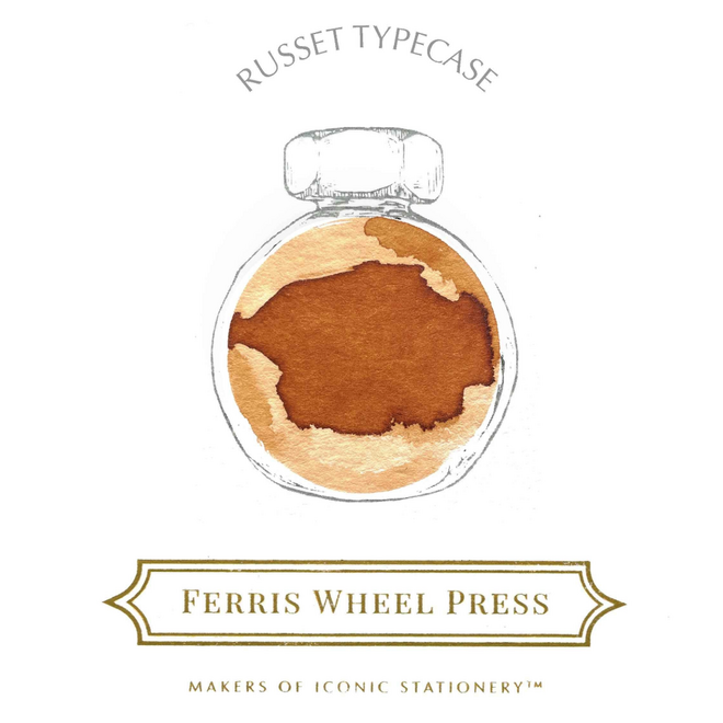 Ferris Wheel Press: Everyday Fountain Pen Ink - 10mL Russet Typecase