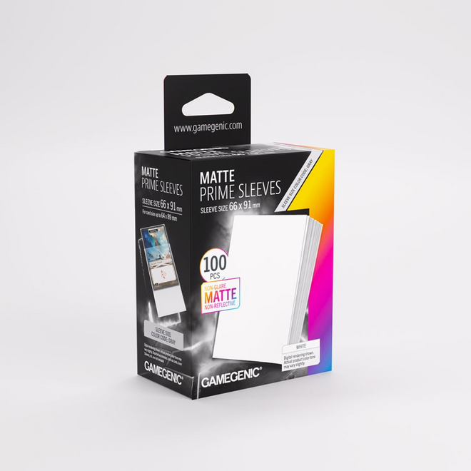 Gamegenic Matte Prime Sleeves - Standard Size: 64x89mm - 100pk White