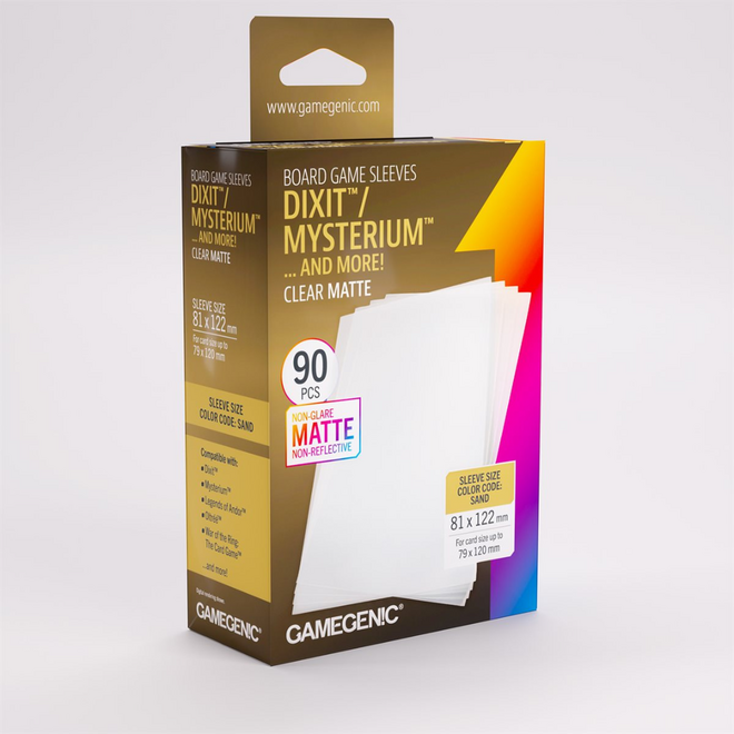 Gamegenic Matte Prime Sleeves - Size Code Sand: Dixit/Mysterium: 81x122mm - 90 Sleeves