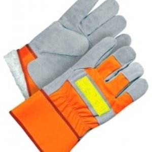 Bob Dale Gloves BDG Hi-Vis Orange Split Leather Work Gloves 30-1-1003