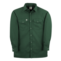 Premium Long-Sleeve Snap Front Work Shirt Green
