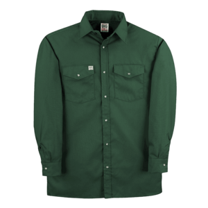 Big Bill Premium Long-Sleeve Snap Front Work Shirt Green