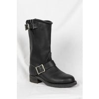 Canada West Women’s Black Leather Biker Boot 3057-1 Width D