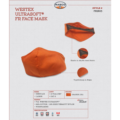 Rasco Fire Retardant Face Mask