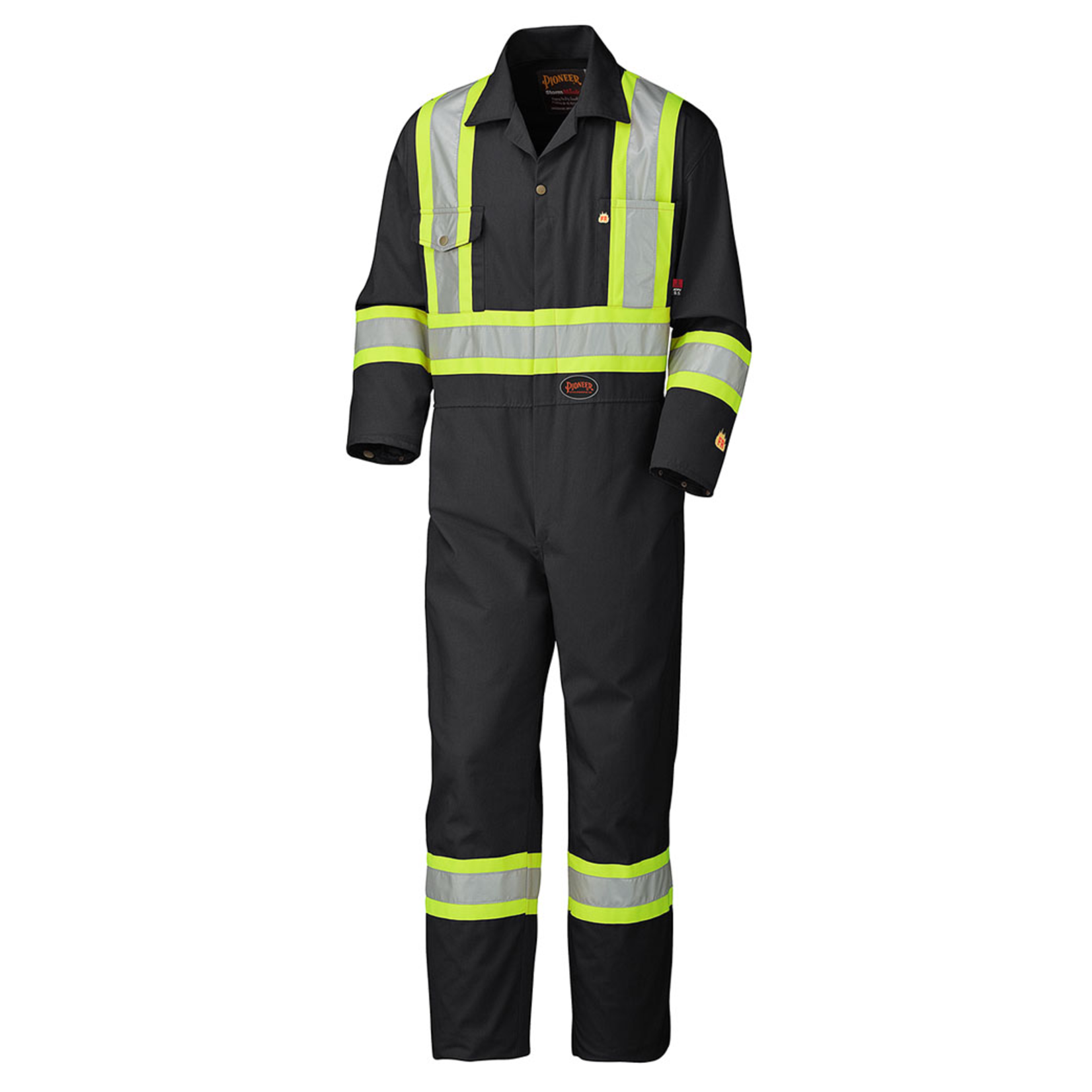 Pioneer Pioneer® Flame Resistant Black Cotton Safety Coverall