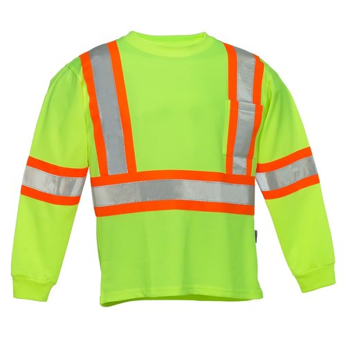 Forcefield Forcefield Crew-Neck Long Sleeve T-Shirts Hi-Vis Yellow 022-CBECSALYLS Forcefield Forcefield Crew-Neck Long Sleeve T-Shirts Hi-Vis Yellow 022-CBECSALYLS