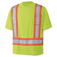 Pioneer Shirt Short Sleeve Hi-Vis Moisture Wicking Birdseye Yellow