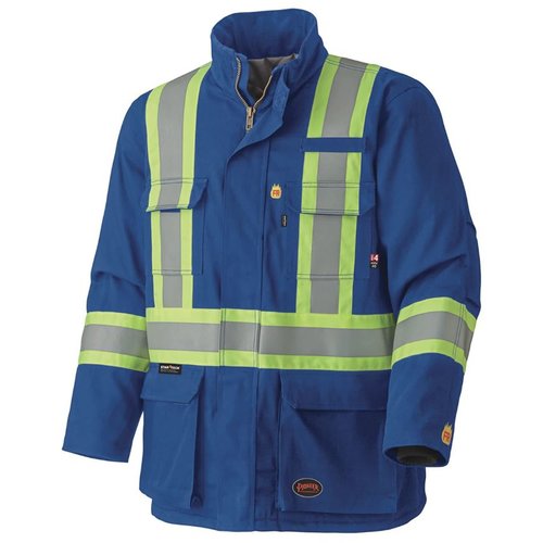 Pioneer 5523 Pioneer Flame Resistant Quilted Cotton Safety Parka Pioneer 5523 Pioneer Flame Resistant Quilted Cotton Safety Parka