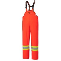 Pioneer 5893 Flame Resistant PU Stretch Hi-Viz Rain Bib Pant – Orange