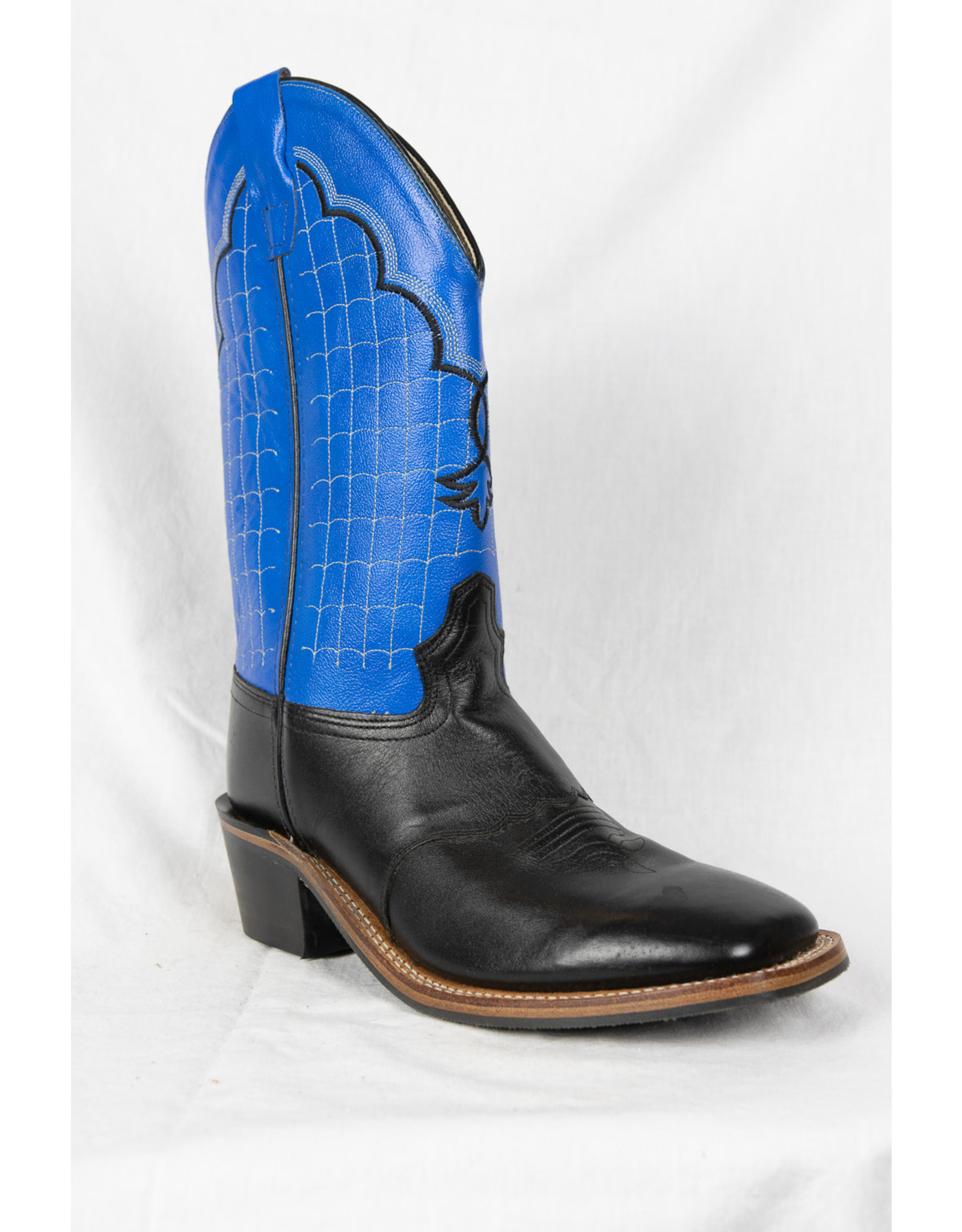 black and blue cowboy boots