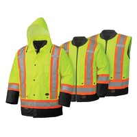 Pioneer Hi-Vis 6-In-1 Waterproof Winter Work Parka | Yellow |