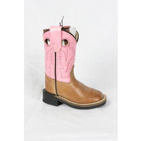 Old West Brown Pink Toddler Cowboy Boot BSI1839