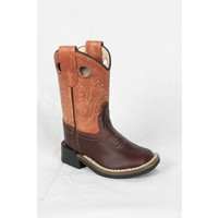 Old West Children Brown/ Orange Cowboy Boot BSI1859