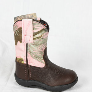 Old West Old West Children Brown Pink Camo Cowboy Boot TB2215I