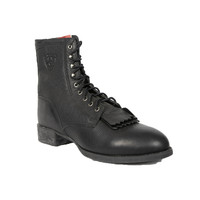 Canada West Ladies Black Lace Up Western Boot 3006