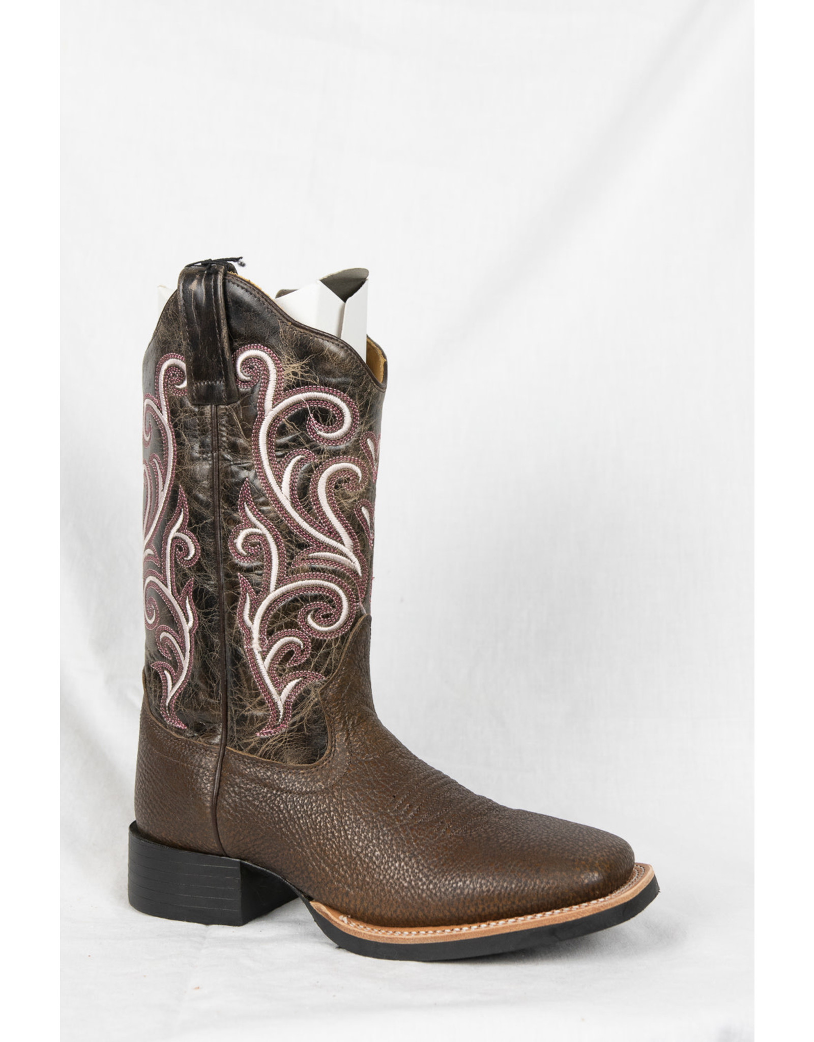 Old West Women's Square Toe Brown with 