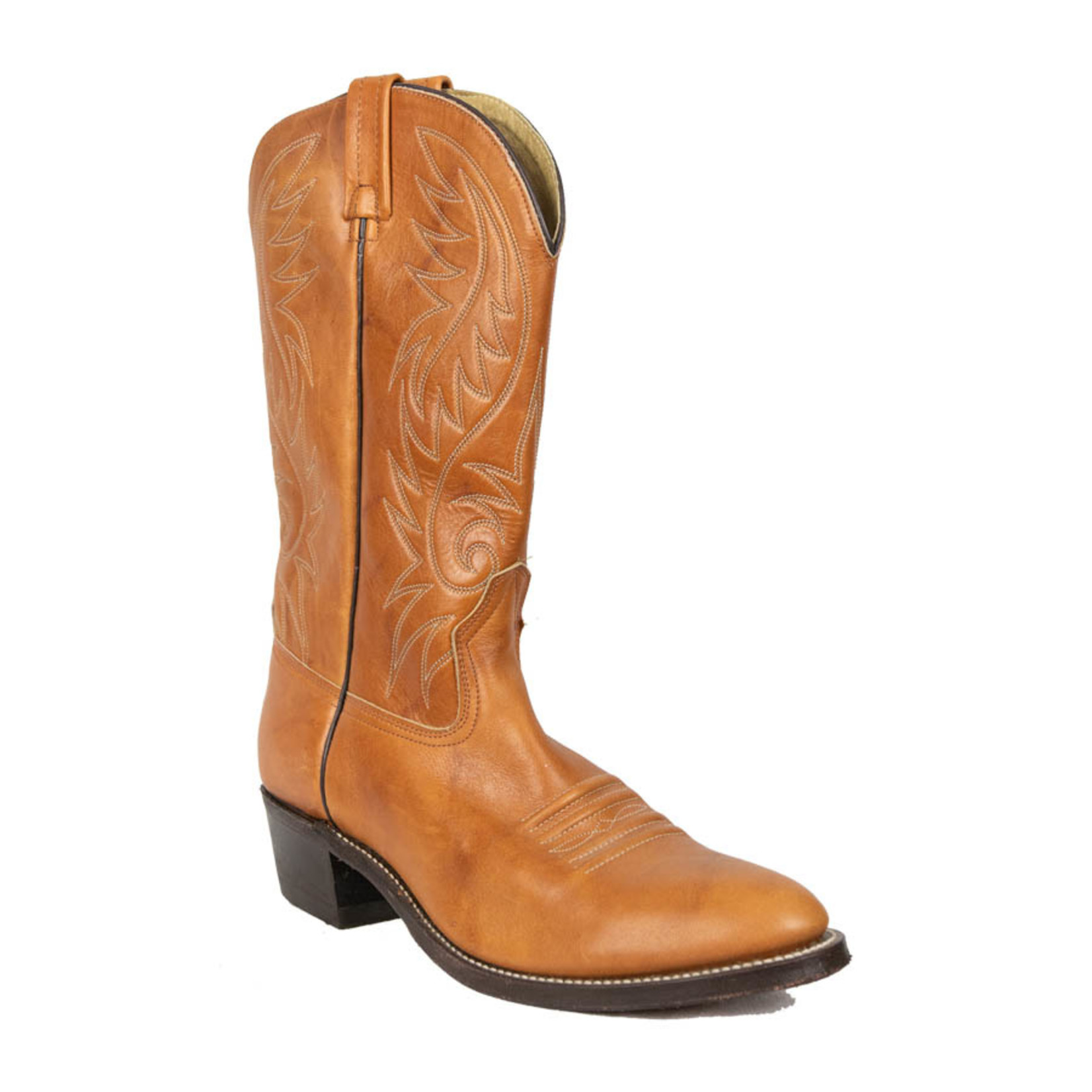 Canada West Acme Cowboy Boot Spicy Pumpkin Rounded Point Toe Western