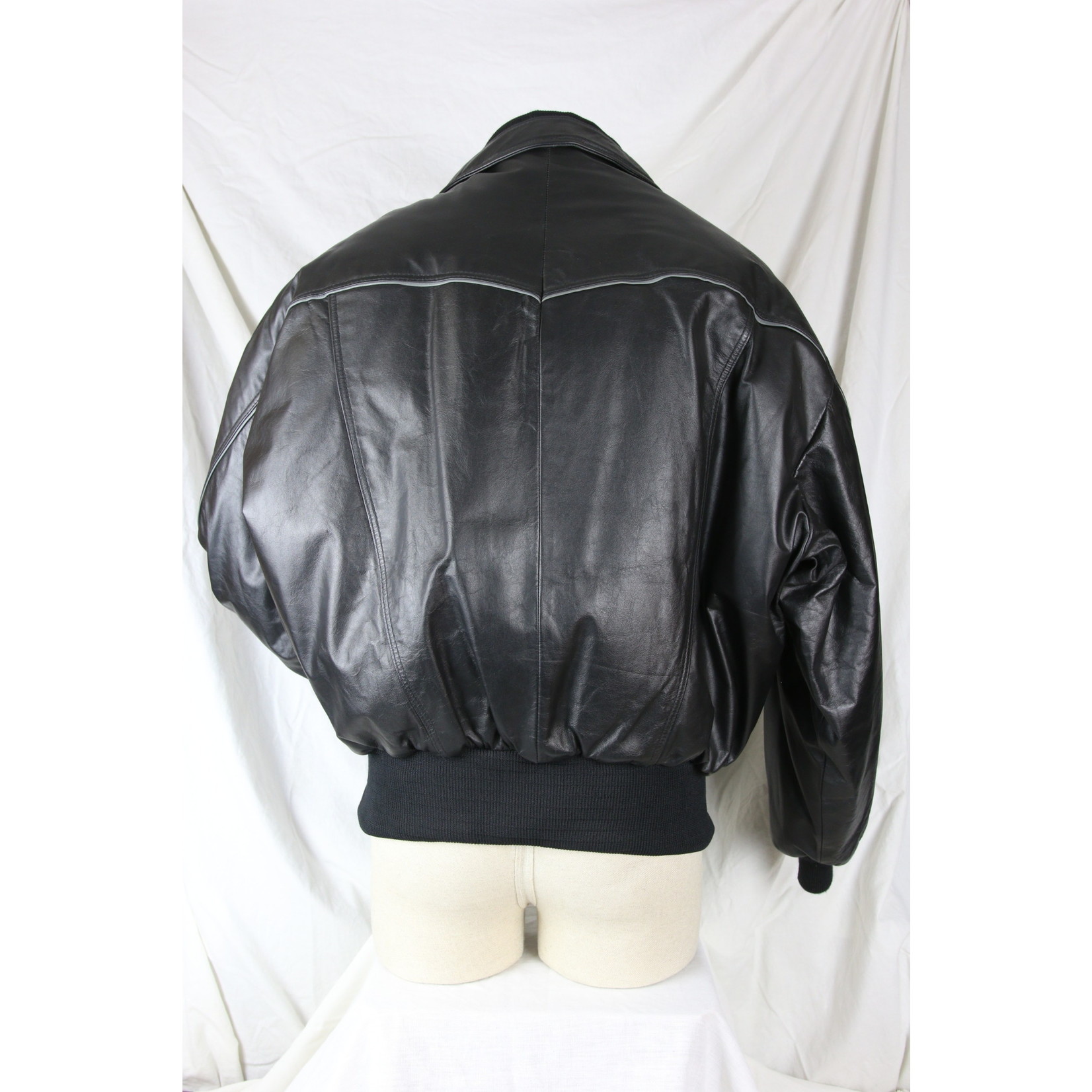 Bristol Men’s Leather Black Biker Jacket Bomber 3093