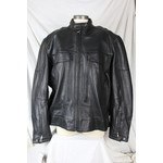 Cruiser by Sofari Men’s Built-In Removable Armour Zip-Out Liner Reflective Strip Black Leather