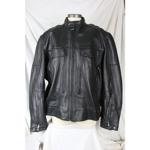 Cruiser by Sofari Men’s Built-In Removable Armour Zip-Out Liner Reflective Strip Black Leather Cruiser by Sofari Men’s Built-In Removable Armour Zip-Out Liner Reflective Strip Black Leather