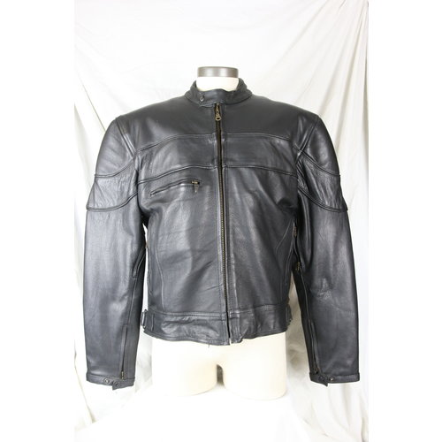 Sofari Collections 37755 Men’s Leather Biker Jacket Black Zip-Out Liner Brass Accents Sofari Collections 37755 Men’s Leather Biker Jacket Black Zip-Out Liner Brass Accents