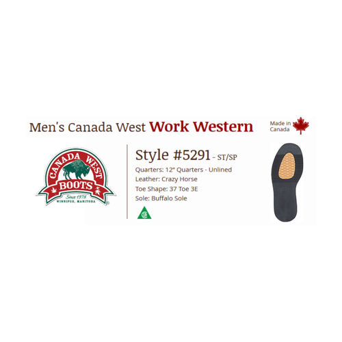 Canada West Canada West CSA Cowboy Boot 5291