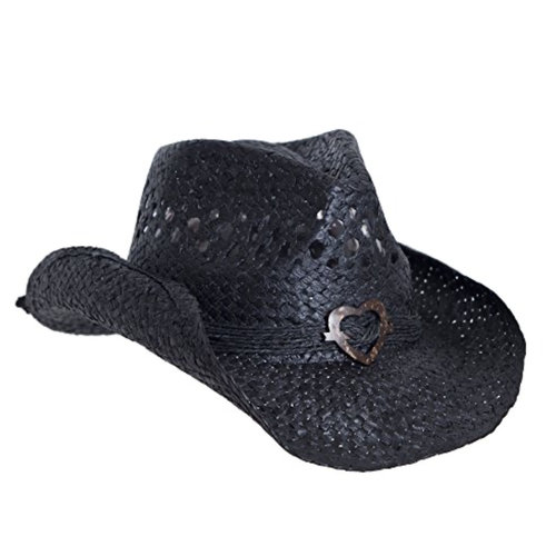 Vamuss Straw Cowboy Hat Heart Conch Shapeable Brim CS60-70 Vamuss Straw Cowboy Hat Heart Conch Shapeable Brim CS60-70