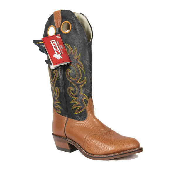 Boulet Mens Tan Round Toe Cowboy Boot 9045 5E Big Valley Sales