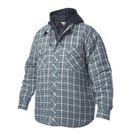 Work King Work King Men’s Fooler Hooded Flannel Jack Shirt Quilted Liner Zipper and Snaps I6U511