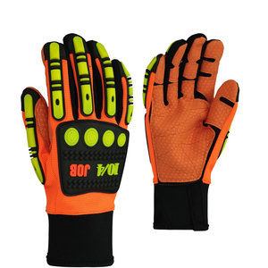 10/4 Job 10/4 JOB Hi Vis Orange Impact Resistant PVC Grip Dots Gloves 24-809