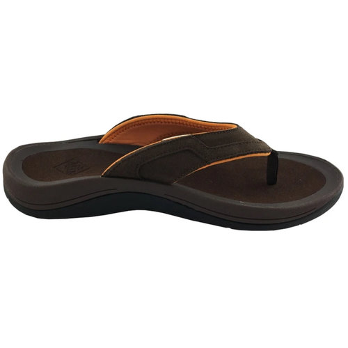 Muck Muck Men’s Wanderer Flip Flop Brown/Orange - MWF-900 - SIZE 7 Muck Muck Men’s Wanderer Flip Flop Brown/Orange - MWF-900 - SIZE 7
