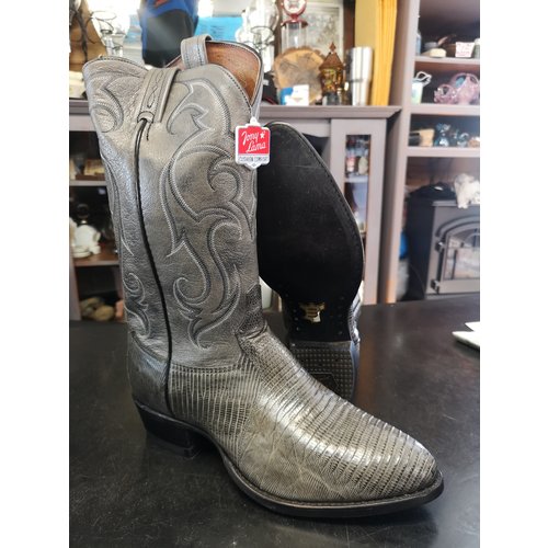 Tony Lama Tony Lama Men's Exotic Cowboy Boot Grey Lizard Pointed Toe Leather Sole Western Heel CZ725 - SIZE 10.5 Tony Lama Tony Lama Men's Exotic Cowboy Boot Grey Lizard Pointed Toe Leather Sole Western Heel CZ725 - SIZE 10.5