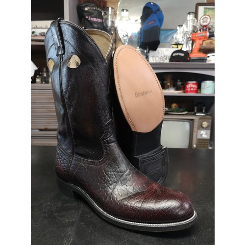 Canada West Canada West Brahma Men's Cowboy Boot Dark Burgundy Leather Sole Walking Heel 8144 E Canada West Canada West Brahma Men's Cowboy Boot Dark Burgundy Leather Sole Walking Heel 8144 E