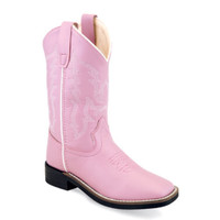 Old West Children Pink Square Toe Western Boot VB9131