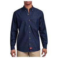 Dickies Long Sleeve Button-Down Denim Shirt WL300RNB