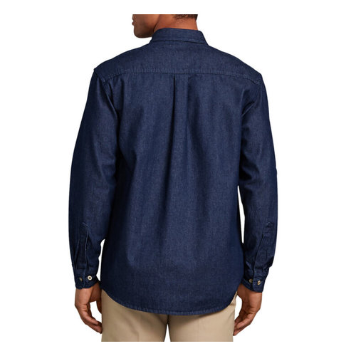 Dickies Dickies Long Sleeve Button-Down Denim Shirt WL300RNB