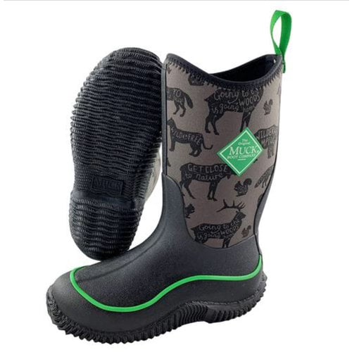 Muck Muck Kids Hale Green Animal Print Boot KBH-9ANM - SIZE 7 ONLY