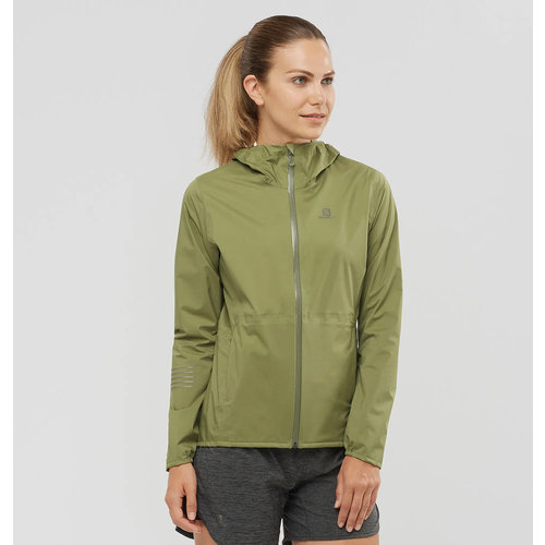 Salomon Salomon Women’s Lightning Waterproof Jacket - Martini Olive