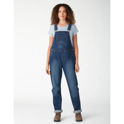 Dickies Women's Denim Boyfriend Bib Overalls - FB280 - Big Valley