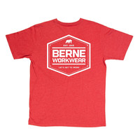 Berne Men’s Shield Logo T-Shirt Red BSM11DRR