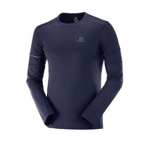 Salomon Men Agile Long Sleeve Tee - Navy - SIZE SMALL ONLY