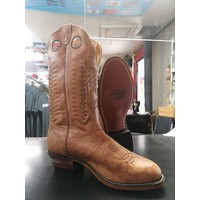 Boulet Mens Tan Round Toe Cowboy Boot 9095  5E