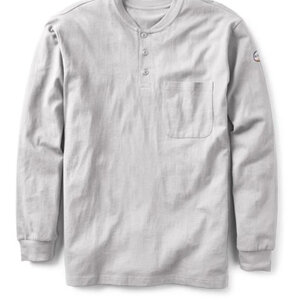 Rasco Rasco FR Henley Shirt Grey - Flame Resistant - FR0101GY