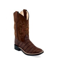 Old West Children/Youth Brown Square Toe Boot VB9156