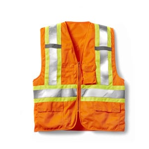 Rasco HV0050H Rasco Hi Vis Orange  Safety Vest Zip Front 100% Polyester